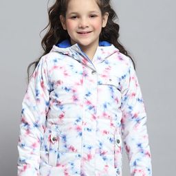 Monte Carlo Girls Hooded Abstract Printed Casual Lightweight Padded Jacket-picture-26