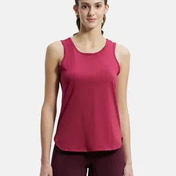 Jockey Women Red Solid Pure Cotton Relaxed-Fit Lounge T-shirt-image-69