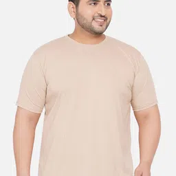 John Pride Men Plus Size Brown Cotton T-shirt-picture-16