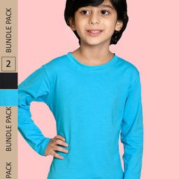 NUSYL Pack Of 2 Raw Edge Cotton T-shirt-image-31