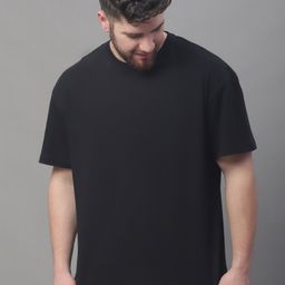 DOOR74 Short Sleeves Round Neck Raw Edge Cotton Oversized T-shirt-image-42