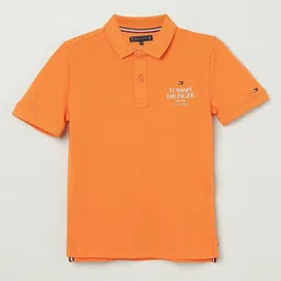 Tommy Hilfiger Boys Printed Polo Collar Cotton T-Shirt-70