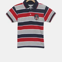 mackly Boys Red & Grey Striped Lounge T-shirt-picture-19