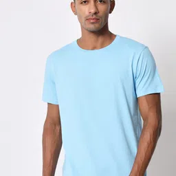 Aristitch Round Neck Cotton Relaxed Fit T-shirt-image-29