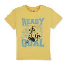 Gini and Jony Boys Typography Printed Round Neck Short Sleeves Cotton T-shirt-image-85