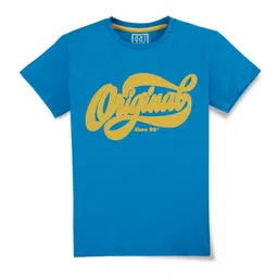 Gini and Jony Boys Typography Printed Cotton T-shirt-image-44
