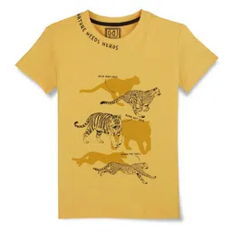 Gini and Jony Boys Typography Printed Cotton T-shirt-image-64