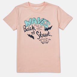 Gini and Jony Boys Typography Printed Cotton T-Shirt-68