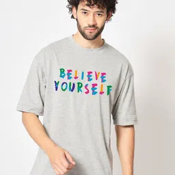Imsa Moda Round Neck Typography Printed  Cotton T-shirt-image-66