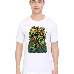 BAESD Men Printed Raw Edge T-shirt-image-99