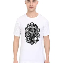 BAESD Men Printed Raw Edge T-shirt-image-56