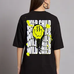 The Modern Soul Graphic Printed Drop Shoulder Sleeves Oversized Cotton T-Shirt-image-69