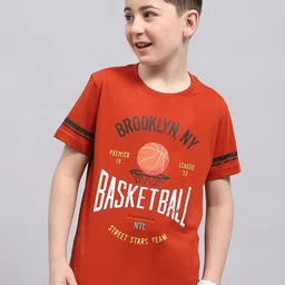 Monte Carlo Boys Typography Printed Pure Cotton T-shirt-image-13