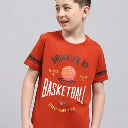 Monte Carlo Boys Typography Printed Pure Cotton T-shirt-image-15