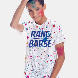 BONKIDS Boys White Typography Printed T-shirt-image-78