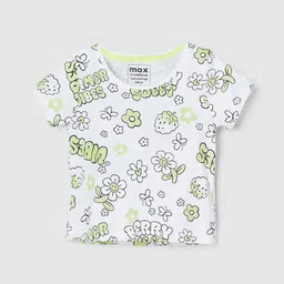 max Girls Conversational Printed Round Neck T-shirt-image-47
