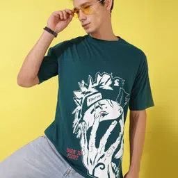 Bukkl Men Printed Raw Edge T-shirt-picture-4
