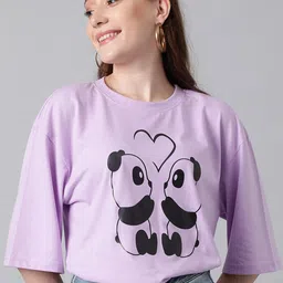 KOTTY Basics Graphic Printed Drop Shoulder Sleeves Oversized T-shirt-picture-2