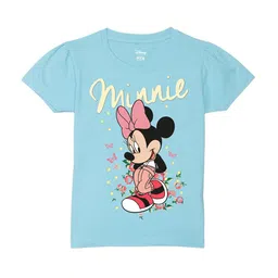 Wear Your Mind Girls Minnie Mouse Printed Pure Cotton T-shirt-picture-17