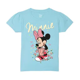 Wear Your Mind Girls Minnie Mouse Printed Pure Cotton T-shirt-picture-10