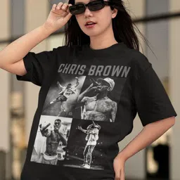 CAPTCHA Graphic Printed Round Neck Oversized T-shirt-picture-42