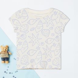 max Girls Printed Extended Sleeves Raw Edge T-shirt-image-17