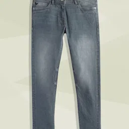 Allen Solly Junior Girls Grey Slim Fit Mid-Rise Clean Look Light Fade Stretchable Jeans-image-85