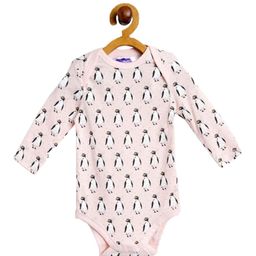 Eimoie Girls Peach Printed Cotton Romper-image-13