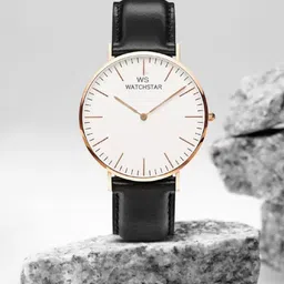 WATCHSTAR Unisex Textured Dial & Leather Straps Analogue Watch PF WS white-31