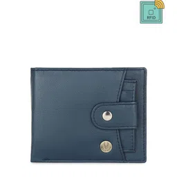 WildHorn Men Blue Solid RFID Protected Two Fold Leather Wallet-picture-39