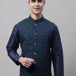 Jompers  Men Woven Design Nehru Jackets-12