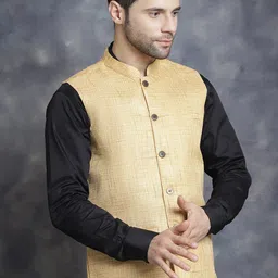 Jompers Woven Design Nehru Jacket-9
