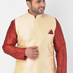 Sztori Mandarin Collar Sleeveless Nehru Jacket-image-77