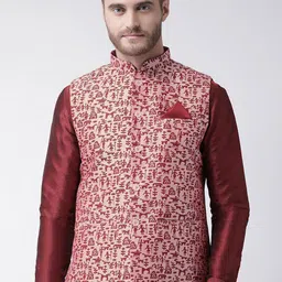 DEYANN Printed Woven Nehru Jacket-58