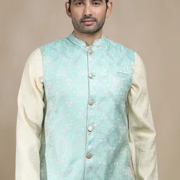 FILORI Woven Design Brocade Art Silk Nehru Jacket-57
