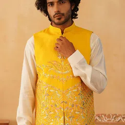 Jompers Embroidered Nehru Jacket-29
