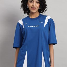 GRIFFEL Typography Round Neck Oversized T-shirt-image-98