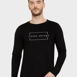 T-SHIRT TRUCK Men Black Typography T-shirt-image-89