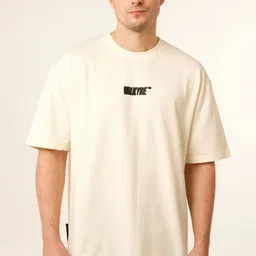 VALKYRE Unisex Applique Drop-Shoulder Sleeves Oversized Cotton T-shirt-image-53