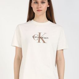 Calvin Klein Jeans Women Typography Printed Round Neck Cotton T-shirt-picture-19
