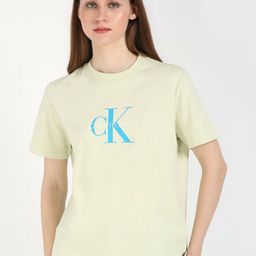 Calvin Klein Jeans Women Typography Printed Round Neck Cotton T-shirt-image-20