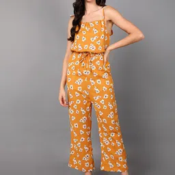 AHIKA Mustard & White Printed Capri Jumpsuit-picture-32