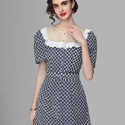 JC Collection Women Blue Geometric Playsuit-image-17