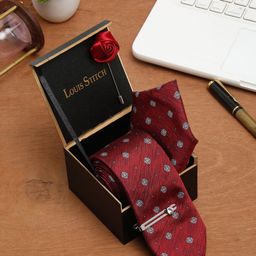 LOUIS STITCH Men Italian Silk Blend Necktie Accessory Gift Set-picture-49