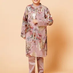 PICCOLO Boys Floral Printed Kurta With Pyjamas-51