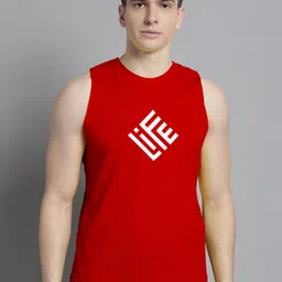 FBAR Typography Printed Pure Cotton Gym Vest-image-99