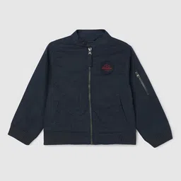 max Boys Mock Collar Cotton Bomber Jacket-picture-1
