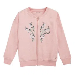 Gini and Jony Girls Floral Embroidered Long Sleeves Open Front Jacket-image-3