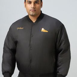Bewakoof Plus Size Official Garfield Merchandise Graphic Printed Oversized Jacket-image-14