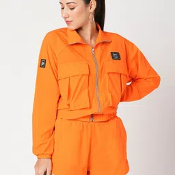 BODD ACTIVE Spread Collar Lightweight Crop Running Sporty Jacket-image-60